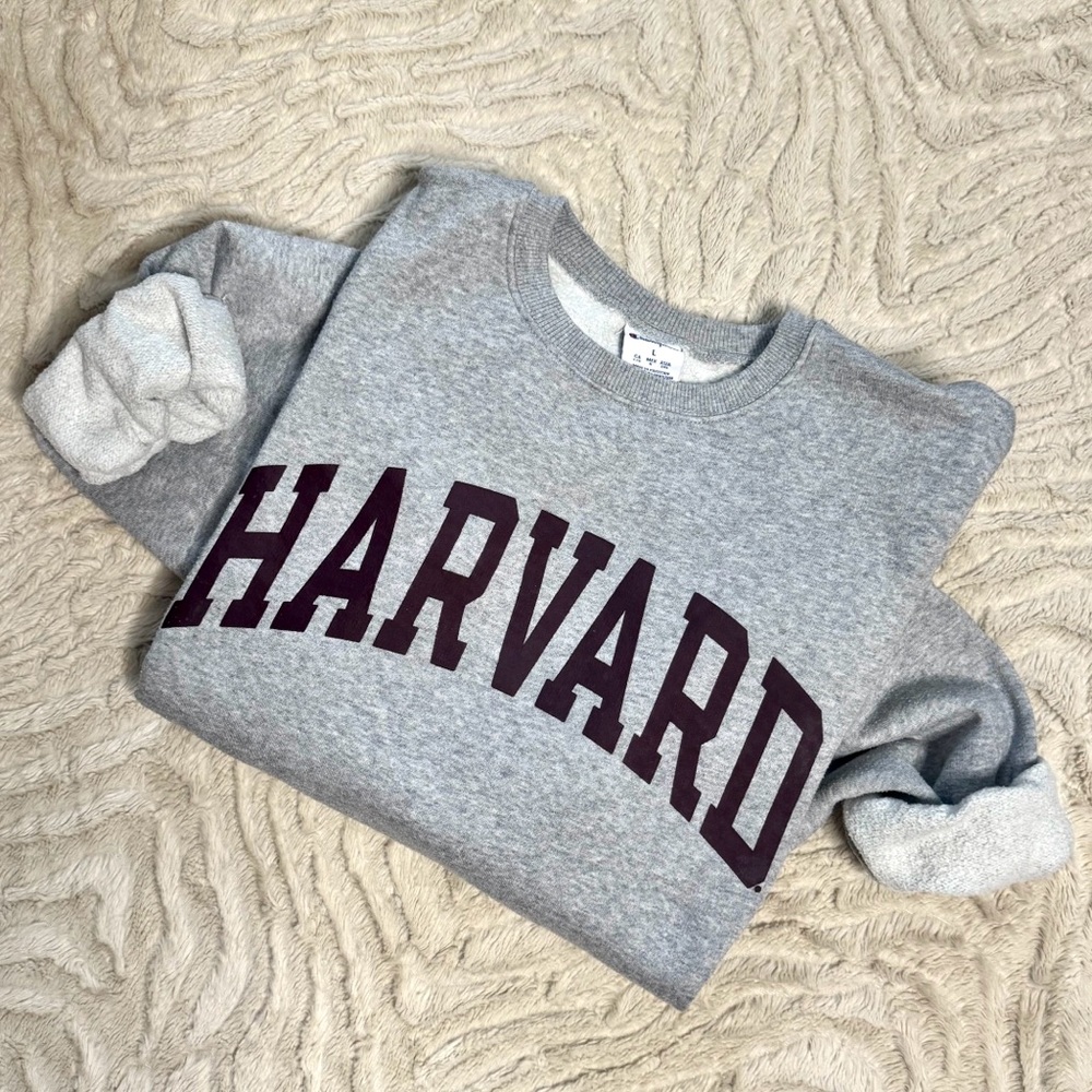 Harvard University Crew Neck by Champion Size Large